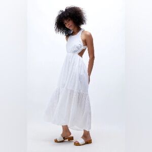 Billabong Shore Thing Backless White Maxi Dress